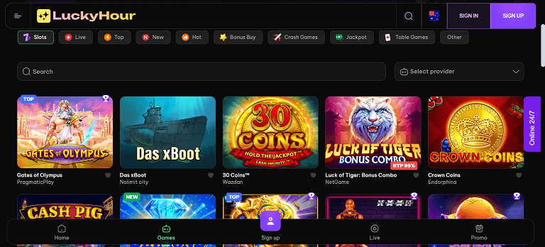 Lucky hour casino games