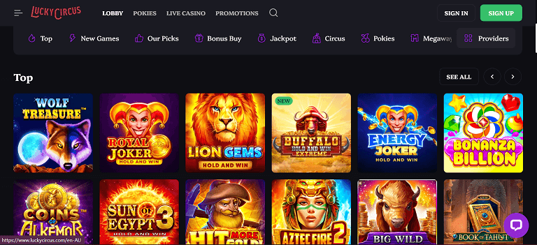 Slots screenshot lucky circus