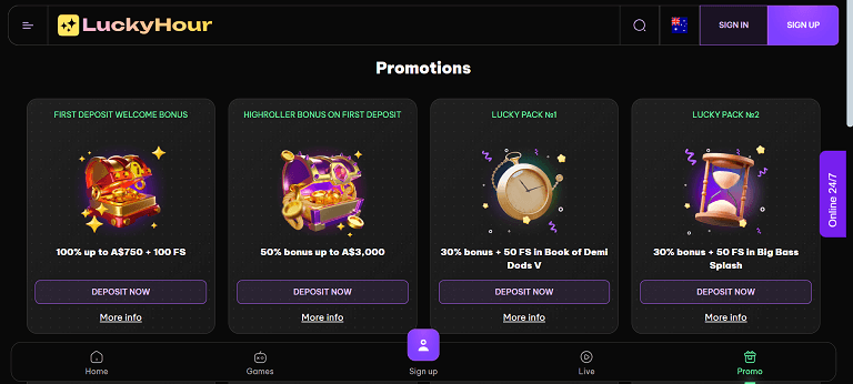 Lucky Hour casino promotions