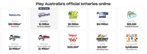 Australia’s official lotteries.