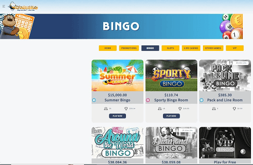 CyberBingo’s popular bingo rooms