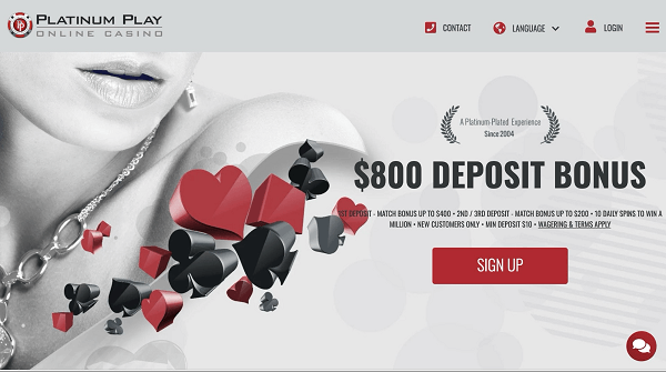 Main Page of the Virtual Casino 'Slots Palace'