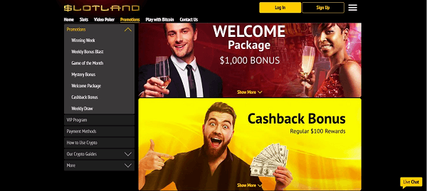 Slotland Casino promotions