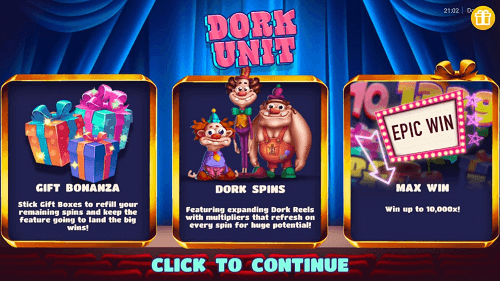 Key highlights of the Dork Unit slot game