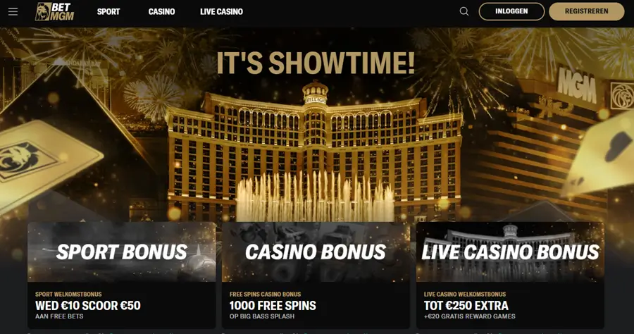 BetMGM homepage screenshot