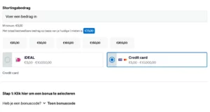Heb je een bonuscode? Vul deze dan in voor extra voordelen.
