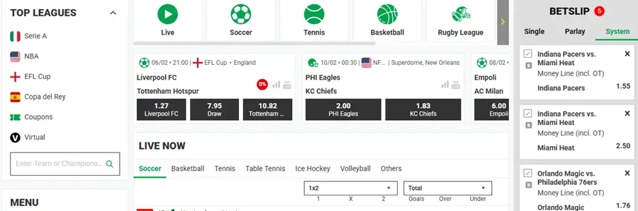 Sportsbook wedden op sport screenshot