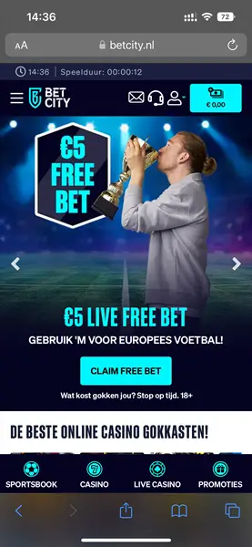 betcity mobiel casino screenshot