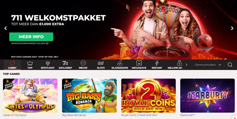 casino interface screenshot