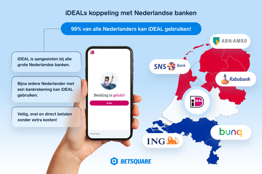 Een infographic biedt helder inzicht in welke Nederlandse banken iDEAL ondersteunen.