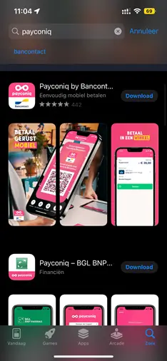 payconiq apple app store screenshot